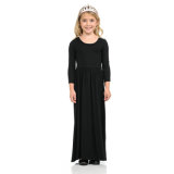 2018 Hot Sell Pure Color Children Maxi Dress