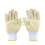 Economical PVC Cotton Gloves Work Gloves Whice Factory Direct