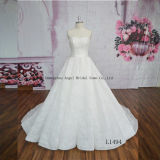 Ball Gown Sleevless Laceapplique Bridal Dress Made in China