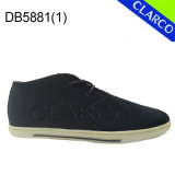 Casual Leather Men Sneaker Loafter Shoes with TPR Sole