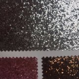 Big Shiny Sequines Glitter PU Leather for Shoes Decaration Hw-1421