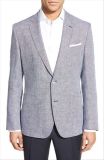 Wholesale OEM Latest Fashion Design Men's Linen Suit Blazer