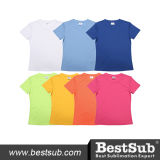Promotional Women's Round Neck Short Sleeve Polyester T-Shirt (JA104)