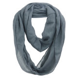 Women Fashion Plain Color Cotton Voile Infinity Fall Scarf (YKY1111)