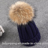 Colourful Fashion Winter Hat with Fur Ball