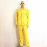 Orange Decoration 100% Cotton Fleece Knit Weaproof Durable Workwear for Men