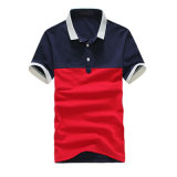 Contrast Color Business Plain Polo Shirt
