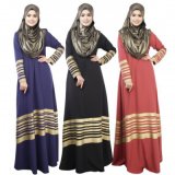 2018 Women Muslim Lace Chiffon Long Sleeve Maxi Abaya Kaftan