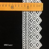 7cm White Edge Trim Lace Perfect Trim Lace for Weddings, Apparel, Crafts, Pillows Curtains with Mesh Square Hmw6318