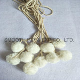 Fashion Cotton Braided Lace with Pompoms Balls Tassels Belt Girdle
