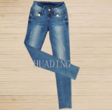 Wholesale New Collection Women Fashion Slim Fit Denim Jeans (Hdlj0050)