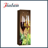 Glossy Laminated Ivory Paper Grape Wine Bottle Gift Paper Bag