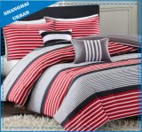 Red Stripe Design Cotton Duvet Cover Beddding
