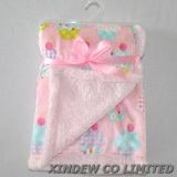 2 Layer Super Soft Short Plush Baby Blanket, Printed.