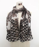 Fashion Lady Polyester Voile Printed Scarf (YKY1040)