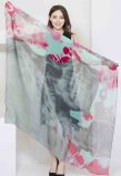 100%Digital Printed Silk Chiffon Scarf Ladies Fashion Silk Square Shawl