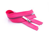 Metal Zipper with Design Puller/Shiny Silver/Normal Silver