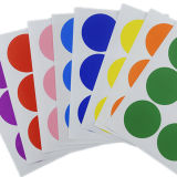 Adhesive Colored Label, Round DOT Paper Sticker, Adhesive Decorative Sticker