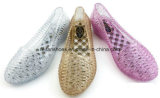 Lady Latest High Quality Crystal Jelly Sandals Shoes (FF614-8)