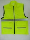 2015 fashion Stand Collar Reflective Safety Vest