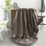 Chocolate Color Silk Blanket for Home in Summer
