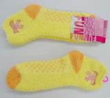 Non-Skid Fluffy Socks with Embroidery Logo