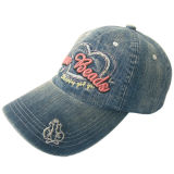 Washed Jeans Dad Hat with Logo Gjjs16