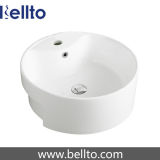 Decorative Ceramic Semi Recessed Basin for Bathroom (5240)