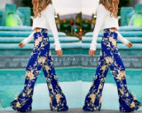 Hot Seller European New Straight Floral Printing Trousers for Women