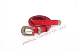 Women Leather Belts with Metal Hardware for Jeans