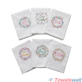 Cotton White Embroidered Tea Towel
