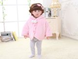 Nature Color Newborn Baby Cloak Clothes with Coral Fleece / Kitty