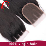 3 Parts Closure Straight 4X4 Virgin Lace Human Hair Closure