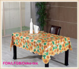 PVC Printed Tablecloth with Flannel Backing 60''x90''