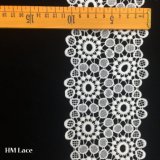 11cm Wide Milk Silk Floral Patchwork Polyester Embroidered Lace Ribbon White Trim Lace Hmhb1001