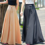 Bohemia Style Slim Waist Full Skirt with Ribbon