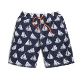 Full Sailing Pattern Printed Mens Beach Shorts for Sale