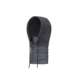 Fashion Style Fleece Face Mask Black Hat Grid Design Wind Resistant Good Flexibility (YH-HS212)