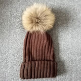 13c Fur POM Beanie Winter Knitted Hats for Adults
