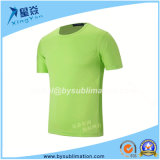 Green Color Quick Dry T-Shirt with Round Neck