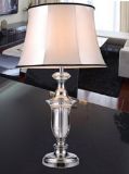 Phine 90176 Clear Crystal Table Lamp with Fabric Shade