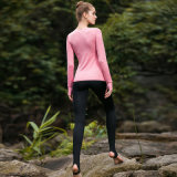 Pink Yoga Wear Yoga Pants Long Sleeve Yoga Shirt