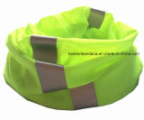 China Factory OEM Produce Cheap Green Dyed with Reflective Stripes Multi Neck Tubular Scarf