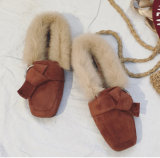 Winter Fur Warm Flat Shoes for Fashion Girls