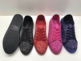 Wholesale Colorful Lady Casual Shoes Canvas Upper Injection Sole From China