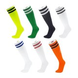 Unisex Knee High Double Stripes Athletic Soccer Football Tube Socks
