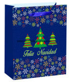 Custom Paper Printed Christmas Gift Packaging Shopping Carrier Gift Bags