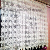 Handmade Ice Silk Crochet Curtain, Hand Crocheted Wall Window Decoration
