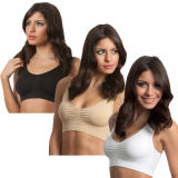 Bra 3-Pack--White&Black&Nude with Removable Pads