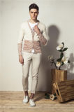 100%Cotton Spring V-Neck Knit Men Cardigan with Button